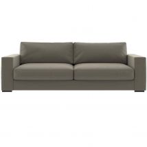 Cenova Fibreback 2 Seater Sofa - Faux Leather, Grey