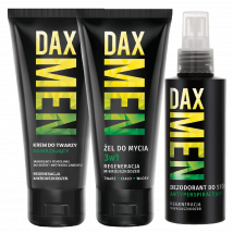 Zestaw DAX MEN Krem nawilżający do twarzy, żel do mycia 3w1, dezodorant do stóp