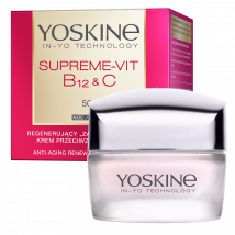 Yoskine Supreme-Vit B12 + C Regenerujący krem przeciwzmarszczkowy do twarzy na noc 50+
