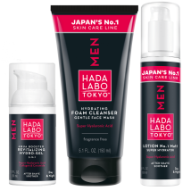 Zestaw Hada Labo Tokyo Men Lotion No.1 + Krem-pianka oczyszczająca do mycia twarzy + Żel nawilżający do twarzy