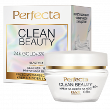 Perfecta Clean Beauty Przeciwzmarszczkowy krem na dzień i na noc 60+ z 24K Gold