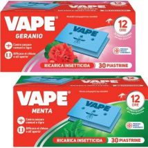 PIASTRINA ZANZARE VAPE MAT - GERANIO + MENTA CF=PZ 30- 36 confezioni