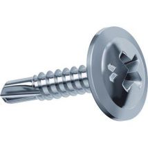 VITE AUTOPERFORANTE TPL DRILLEX MUSTAD - CAVA PH ZINC BIANCA/CHROMITING MM 4,8X25 CF=PZ 500- 1 confezioni