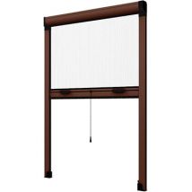 ZANZARIERA KIT FINESTRA EFFE MARRONE RAL 8017 FIBRA VETRO/PVC CM 120 H.CM 170