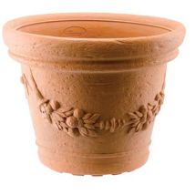 VASO TONDO ELIOS POTTERY COLLECTION GDM RESINA TERRACOTTA CM 60 H.CM 47