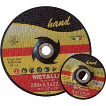 DISCO ABRASIVO TAGLIO FERRO DEPRESSO HAND - MM 115X22,2 H.MM 3,2- 50 pezzi