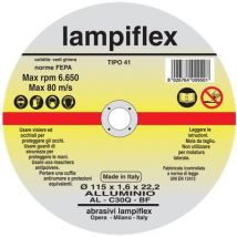 DISCO ABRASIVO TAGLIO ALLUMINIO LAMPIFLEX - MM 115X22,2 H.MM 1,6- 25 pezzi