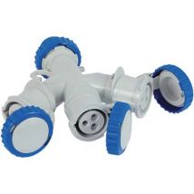 ADATTATORE MULTIPLO SPINA BLU PRESA BLU FME 2P+T 16A IP44