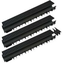 CANALETTA + GRIGLIA KIT PLASTICA - CM 13X100 H.CM 5 CF=KT 3- 1 confezioni