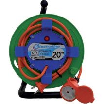 AVVOLGICAVO GARDEN ELECTRALINE ARANCIO 2P+T 16A + SCHUKO n°XMMQ 2X15 MT 20