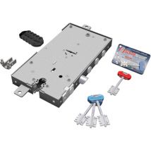 SERRATURA METALLO APPLICARE 2431 SECUREMME DM+F.SAGOM M4 TRIPL+SCR IP.MM 28 E.MM 63 DX/SX