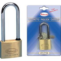 LUCCHETTO ARCO LUNGO 2700B POTENT - OTTONE ARCO CROMATO CHIAVI 2 MM 50X81- 6 pezzi