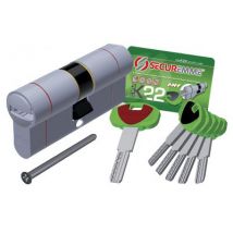 CILINDRO SAGOMATO EVO K22 TOP SECUREMME OTT.NICH.SATIN CHIAVI 5 MM 92 46+46