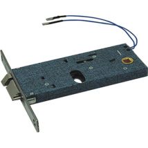 SERRATURA METALLO INFILARE ELETTRICA 888 OMEC B.Q NICH F.MM 16 F.OVALE M1+SCR H.MM 64 E.MM 80