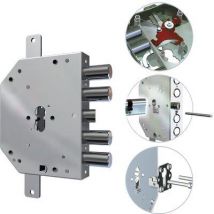 SERRATURA METALLO APPLICARE 2155 PEN BLOC/FL CR F.SAGOM M2 TRIPL+SCR IP.MM 28 E.MM 60 SX
