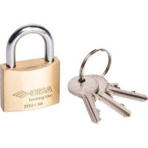LUCCHETTO LOCKING-LINE POP 20010 CISA - OTTONE ARCO CROMATO CHIAVI 3 MM 30- 12 pezzi