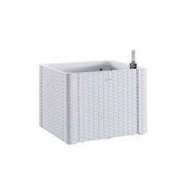 FIORIERA NATURAL DELUXE BIANCA QUADRA cm.43x43x33h. lt.35 STEFANPLAST