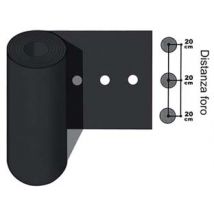 FOGLIA POLIETILENE NERA PACCIAMATURA 1 FORO PASSO CM.20 H.CM.120- - rotolo mt.100 - 1 rotolo