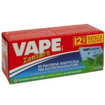 PIASTRINA PER ELETTROEMANATORI ZANZARE COMUNI E TIGRE MENTA- - in confez. da pz.30 - 12 pezzi VAPE
