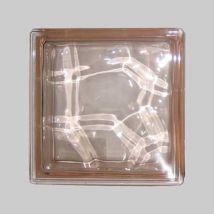 VETROMATTONE ONDULATO ROSA 19x19x8 cm - 5 pezzi