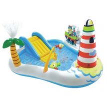 PISCINA GONFIABILE FISHING FUN PLAY CENTER +3 ANNI cm.218x188x99h. peso kg.4,35 (57162) INTEX