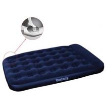 MATERASSO GONFIABILE FLOCCATO MATRIMONIALE CON POMPA INCORPORATA cm.191x137x28h. (art.67225) BESTWAY