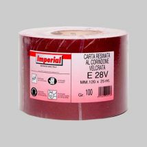 CARTA ABRASIVA VELCRATA 'E 28V' Grana 150 - rotolo mm 120x25 mt - 25 metrilineari- IMPERIAL ABRASIVI