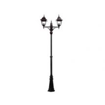 LAMPIONE 2 LUCI SU PALO MODELLO NEW YORK 2x100w IP44 cm.230h. colore nero SYNTESY