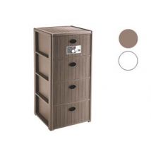 CASSETTIERA ELEGANCE IN POLIPROPILENE cm.40x40x80h. colore tortora STEFANPLAST