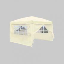 GAZEBO CON CHIUSURE LATERALI 3x3 mt - Col. Bianco - IDEAL STAR