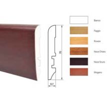 BATTISCOPA LISCIO IN LEGNO DI ABETE GIUNTATO- - mm.10x70x2250, faggio - 10 pezzi PIRCHER