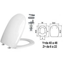 SEDILE WC IN TERMOINDURENTE AQUA CERNIERE INOX H341 coprivaso copriwater SANIPLAST