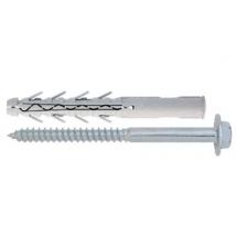 TASSELLO PROLUNGATO IN NYLON CON VITE TER ZINCATA BIANCA TUPP- - ø mm.16x160 vite ø mm.12x170 spes.fissag.mm.65 - 25 pezzi FRIULSIDER