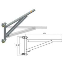 BRACCIO A PALO PER CARRUCOLA DI SICUREZZA KG.150 mm.874x452