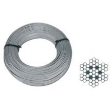 FUNE METALLICA IN ACCIAIO INOX AISI 316 49 FILI- - ø mm.6,0xmt.50 - 1 matassa