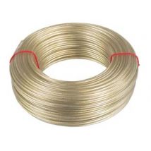 CAVETTO ACCIAIO OTTONATO RIVESTITO IN PVC TRASPARENTE- - ø mm.8 in rotoli da mt.100 - 100 mt