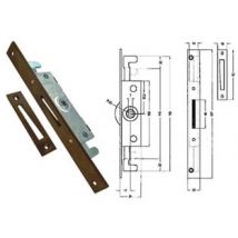 CREMONESE TRIPLICE CHIUSURA PER FINESTRA BORDO QUADRO BRONZATO- - entrata mm.17 - 10 pezzi MRCAS