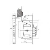 SERRATURA TRIPL. INFILARE C/SCR. MULTIF. D/M + D/M BLIND. REVERS. 2751 chiave mm.116 (275103) CR