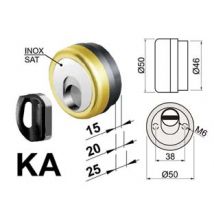 DEFENDER MAGNETICO MAG MONOLITO ANTIACIDO KA PZ.2 MR500 OTTON. LUCIDO- - ø mm.50x15h. compatibile con serrature Cipierre - 1 confezione DISEC