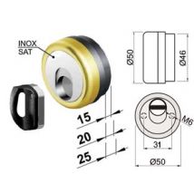 DEFENDER MAGNETICO MAG MONOLITO ANTIACIDO MR503 OTTONATO LUCIDO ø mm.50x25h. compatibile c/serrature Dierre ATRA DISEC