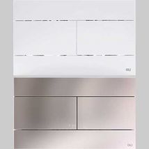 PLACCA DI COMANDO SLIM DOPPIO SCARICO CROMO SATINATA OLIVER INTERNATIONAL