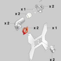 KIT SDOPPIATORE + STAFFA METALLO FONDITAL