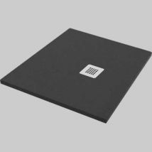 PIATTO DOCCIA QUADRATO EFFETTO PIETRA ANTRACITE 80x80 MADE IN ITALY