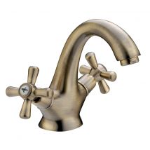 SERIE SOFIA MONOF. LAVABO CROCE BRONZATO- RUBINETTERIE ASSOCIATE- 1,0 pz