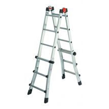 SCALA MULTIFUNZIONE TELESCOPICA PEPPINA D.Lgs. 81/08 5+5 gr. ap.cm.482h.cm.64x24x141h. Kg.14 ALL040 GIERRE