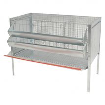 GABBIA GALLINE OVAIOLE TRE CELLE cm 107 x 50 x H 80 - MG GABBIE
