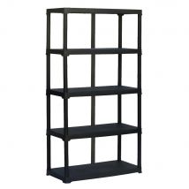SCAFFALE IN PLASTICA cm 100 x 40 x H 176 - 5 ripiani con rinforzo - ARTPLAST