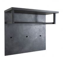 PENSILE INGRESSO APPENDIABITI LINEA 'SEGNO' cm. 35 x 82 x h.71 - cemento - COMPOSAD