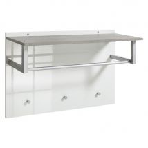 PENSILE INGRESSO APPENDIABITI LINEA 'GALAVERNA' cm. 36 x 90 x h.60 - cemento/bianco - COMPOSAD