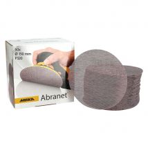 DISCO ABRASIVO CIRCOLARE 'ABRANET' Ø 150 mm - grana 120- 50 pezzi - MIRKA